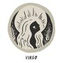 Virgo Zodiac Coin Pendant Necklace, thumbnail 4 of 5