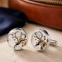 Silver Watch Movement Cufflinks, thumbnail 1 of 7