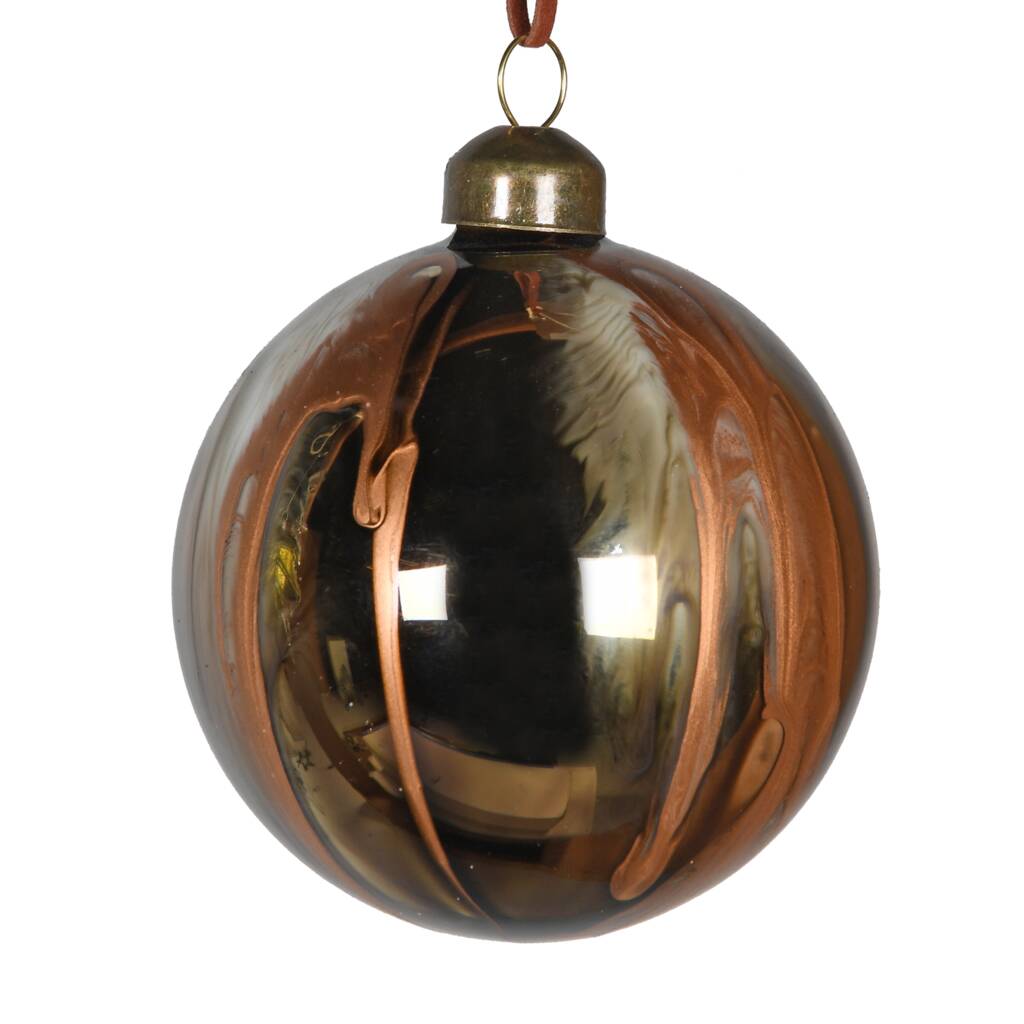 Copper Marble Effect Bauble By Ella James