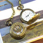 Personalised Bronze Pocket Watch With Sextant Design, thumbnail 1 of 6