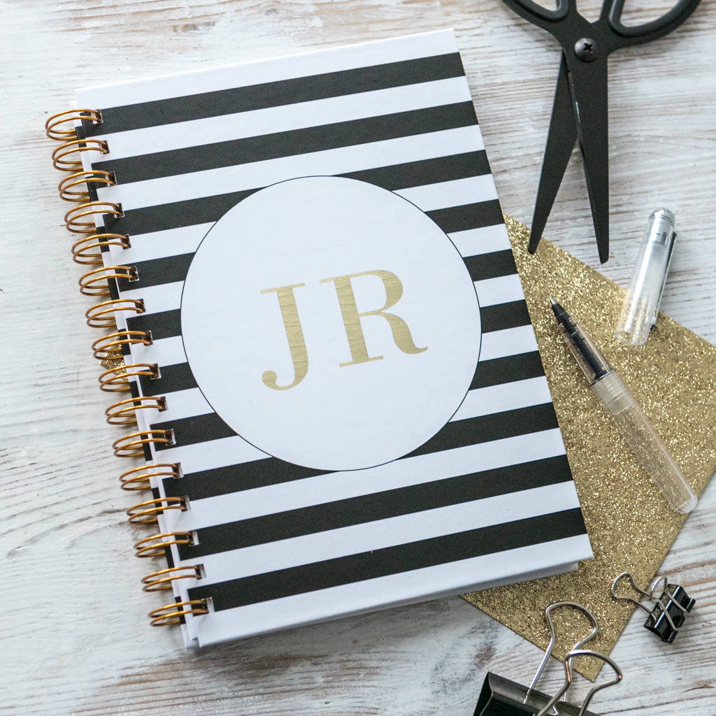 personalised monogrammed notebook by jin.b