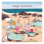 'On The Beach' Birthday Card, thumbnail 3 of 4