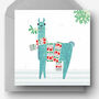 Mistletoe Llama Christmas Charity Card, thumbnail 1 of 7