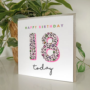 Leopard Love 18th Birthday Card, 2 of 3