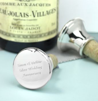 Personalised Sterling Silver Bottle Stopper, 2 of 4