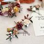 Autumal Bridal Floral Hair Pins, thumbnail 4 of 7