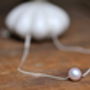 Monroe Floating Pearl Silver Necklace, thumbnail 5 of 6
