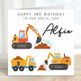 Digger Birthday Card, thumbnail 2 of 3