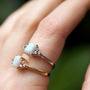 Opal Cluster Ring Sterling Silver Or Gold Plated, thumbnail 2 of 6