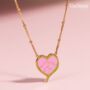 Enamel Bodhi Leaf Gold Vermeil, Sterling Silver Necklace, thumbnail 2 of 9