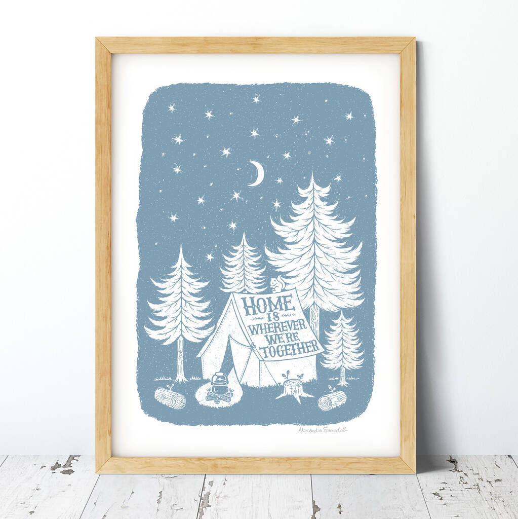 Home Together Camping Print, 1 of 4