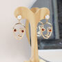 Artsy Abstract Gold Plated Drop Earrings, thumbnail 9 of 9