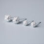 Sterling Silver Dandelion Stud Earrings, thumbnail 4 of 6