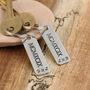 25th Silver Anniversary Numerals Pair Of Keyrings, thumbnail 1 of 8