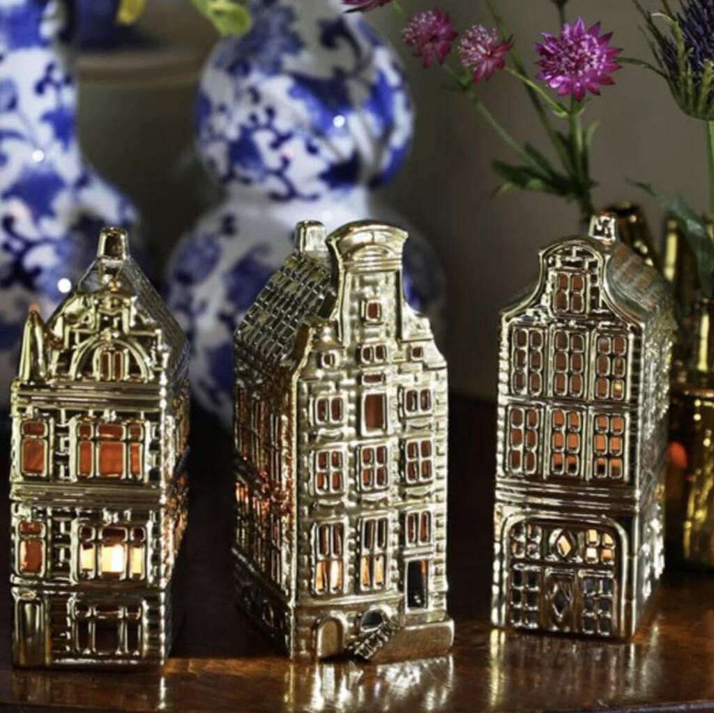 Gold Ceramic Tealight Holder, 1 of 4