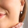 Sterling Silver Sweet Heart Hoop Earrings, thumbnail 1 of 8
