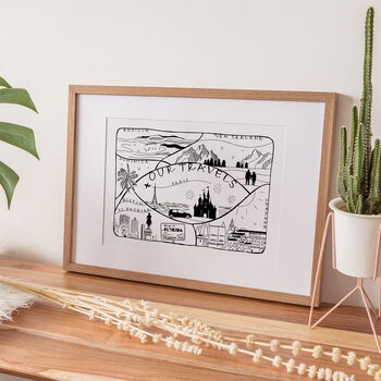 Personalised Travel Adventures Map Print, 2 of 8
