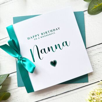 Personalised Teal Foil Birthday Card Any Name, 4 of 8