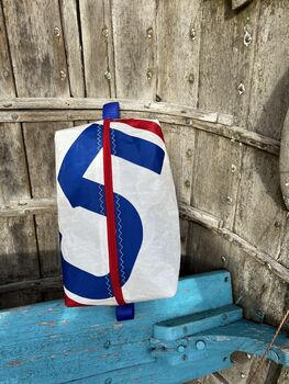 Large Recycled Sailcloth Wash Bag, 8 of 9