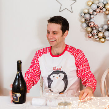 Personalised Nordic Penguin Family Christmas Pyjamas, 9 of 12