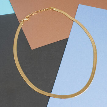 Snake Chain Necklaces In Gold Plate Or Silver, 7 of 10