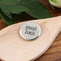 Good Luck Pewter Pocket Pebble Message Token, thumbnail 7 of 9