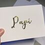 Handmade Gold Leaf Personalised Name Birthday Card, thumbnail 8 of 8