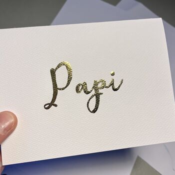 Handmade Gold Leaf Personalised Name Birthday Card, 8 of 8