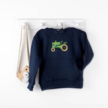 Percy The Vintage Tractor Hooded Jumper, 2 of 2