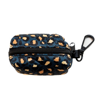 Funk The Dog Poo Bag Pouch Green And Gold Leopard, 3 of 5