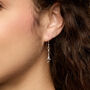 Sterling Silver Flower Dangle Earrings, thumbnail 2 of 4