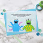 'Little Monsters' Personalised Birthday Card, thumbnail 3 of 5