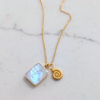 The Duo Moonstone Necklace, 2 of 12