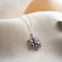 Amethyst Lotus Pendant Sterling Silver, thumbnail 5 of 6