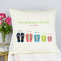 Personalised Flip Flop Family Cushion, thumbnail 3 of 4