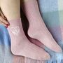 Personalised Valentines Cashmere Bed Socks Gift Set, thumbnail 3 of 8