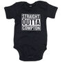 Funny New Baby Gift Personalised Compton Babygrow, thumbnail 2 of 2