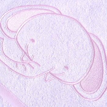 Personalised Pink Elephant Hooded Baby Towel, 9 of 11