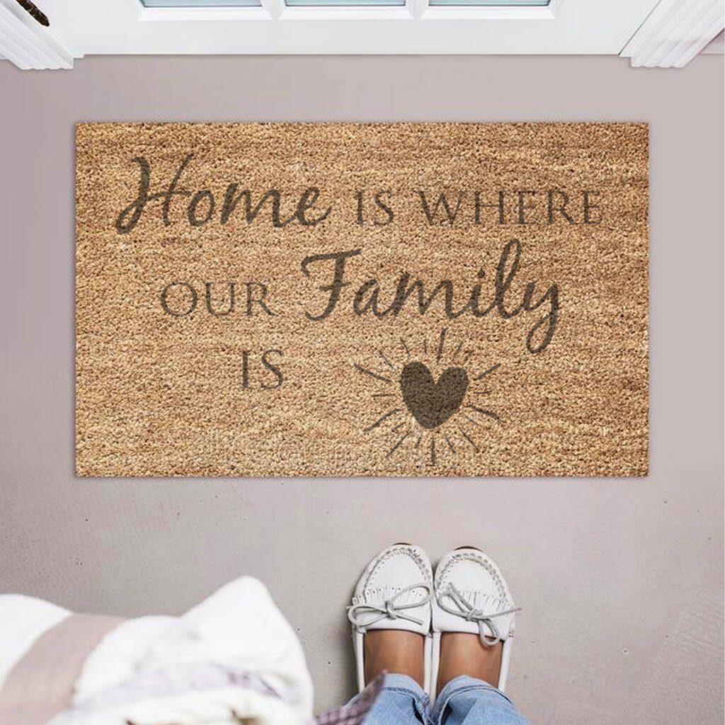 Home Is Where Our Family Is Doormat By Love Lumi Ltd