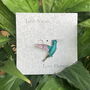 Hummingbird Enamelled Brooch, thumbnail 2 of 3