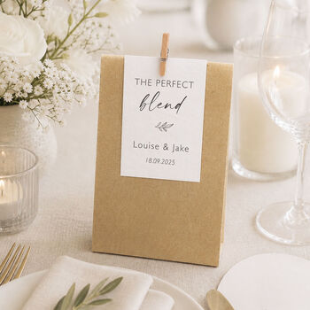 Coffee Wedding Favour Bags Perfect Blend Eco Friendly Favours, 9 of 10