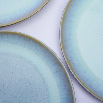 Handmade Large Ceramic Neptune Glaze Dinner Plate, 3 of 9