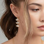 Gingko 18 K Gold Plated Shell Earrings, thumbnail 2 of 5