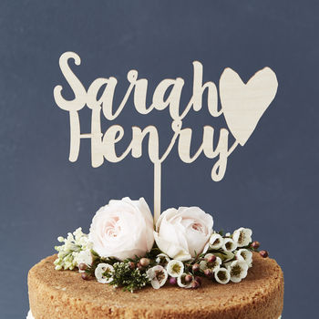 Personalised Happy Couple Wedding Cake Topper, 7 of 7