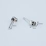 Sterling Silver Tiny Skull Earrings, thumbnail 2 of 4