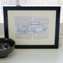 Personalised Austin Healey Embroidered Artwork, thumbnail 3 of 5