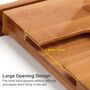 Extendable Luxury Bamboo Bathtub Caddy Bath Tray, thumbnail 4 of 5