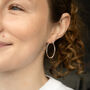 Sterling Silver Large Hoop Earrings, thumbnail 3 of 7