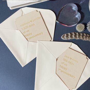 Personalised Wooden 1st Anniversary Keepsake Plaque, 4 of 9