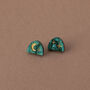 Moon Rising Arc Stud Sparkly Earrings, thumbnail 4 of 6